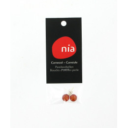 Boucles d'oreilles perle Cornaline