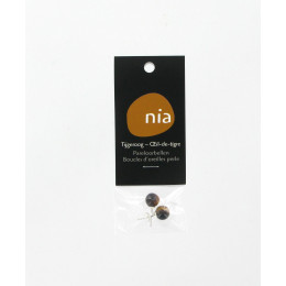 Boucles d'oreilles perle Oeil de Tigre