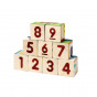 Puzzle - 9 cubes en bois - Animaux et chiffres