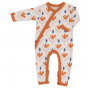 Pyjama bébé sans pieds - fleurs orange