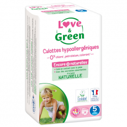 Culottes d'apprentissage écologiques taille 5 Junior 12-18 kg 5 culottes - Love & Green