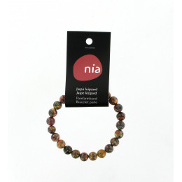 Bracelet perle Leopard jaspe