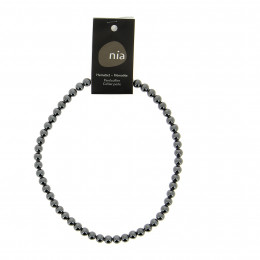Collier perle 46 cm Hématite