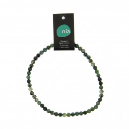 Collier perle 40 cm Agate mousse