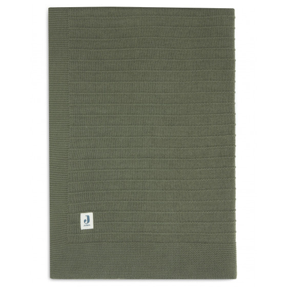 Couverture Berceau Pure Knit - Leaf Green GOTS - 75x100cm