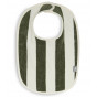 Bavoir Stripe éponge - Leaf Green GOTS - lot de 2