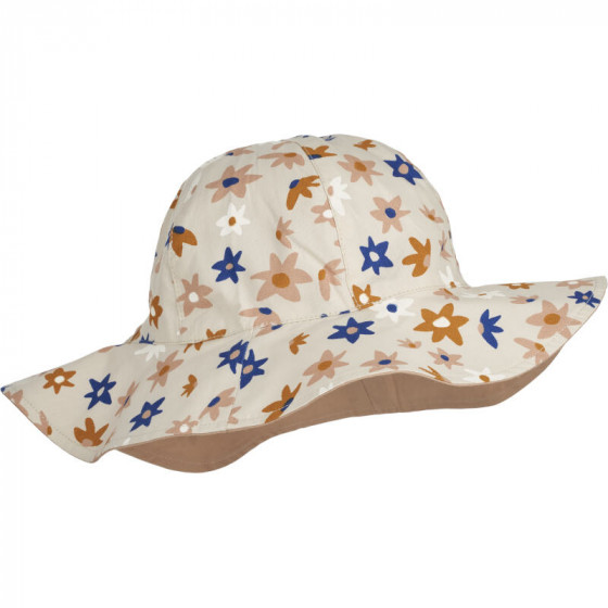 Chapeau de soleil réversible Amélia - Flower market / Sandy mix