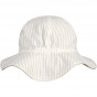 Chapeau de soleil réversible Amelia - Y/D stripes Crisp white / Sandy