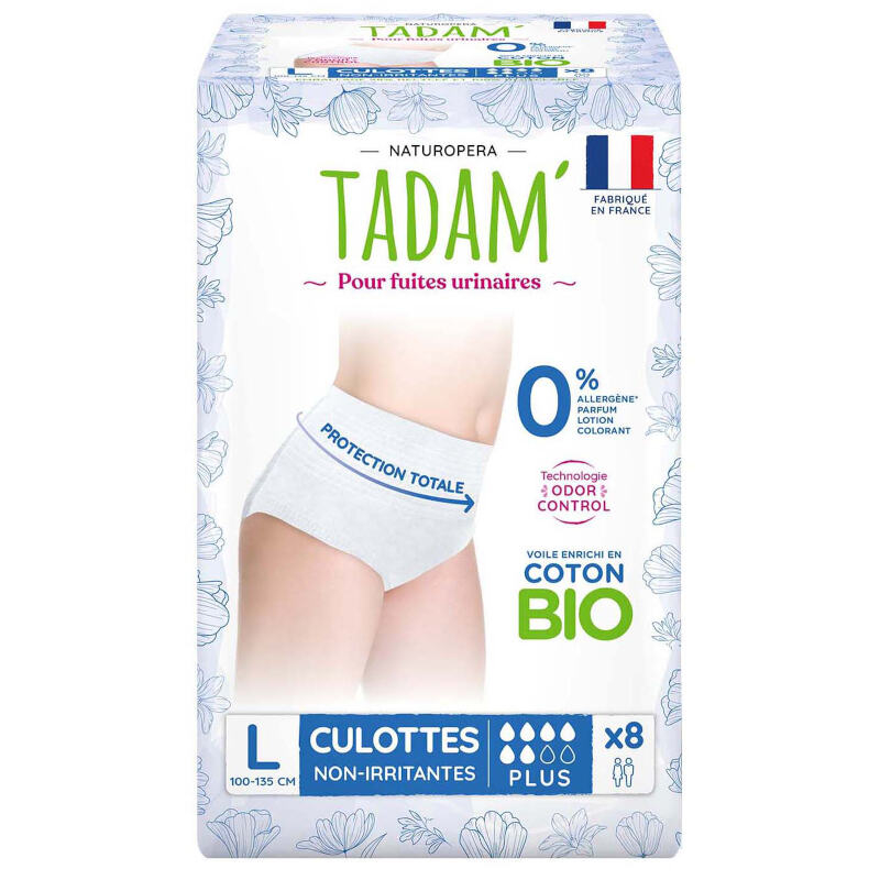 Tadam - Tadam 8 culottes jetables pour fuites urinaires - Plus - Taille L -  Sebio