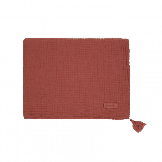 Wabi Sabi Couverture double mousseline 65x100 - Rosewood