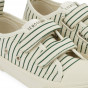 Baskets à scratch en toile Kim - Stripe Garden green & Creme de la creme