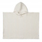 Poncho de bain Paco - Y & D Stripe Crisp white & Sandy