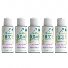 Eau nettoyante bébé BIO format voyage 5 x 100 ml - BEBIO