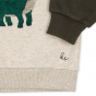 Sweat Lou à sequins - Blanc cassé chiné Dino - 4 ans - Konges Sløjd