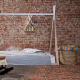 Structure de lit pour Tipi - Naturel & Blanc (90 x 200 cm)