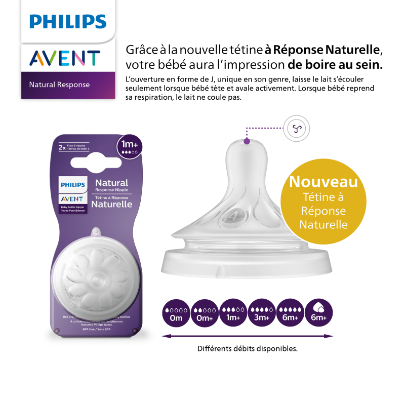 Avent - Philips Avent - Tétine 6 mois + (2 pièces) - T5 Naturel