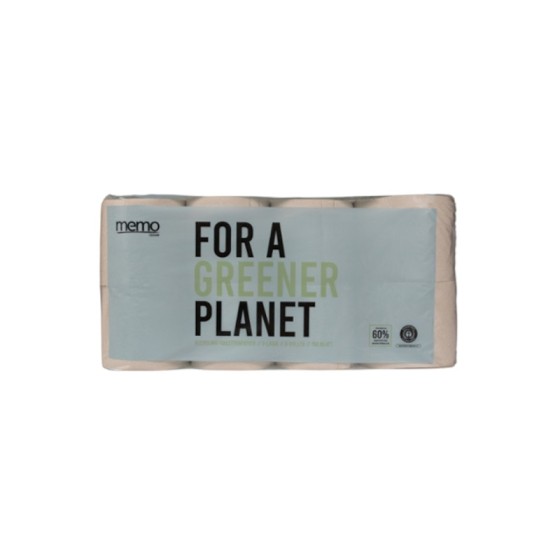 Papier toilette triple épaisseur - 100 % recyclé - 8 rouleaux