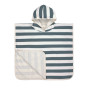 Poncho de bain - Stripes milky/blue