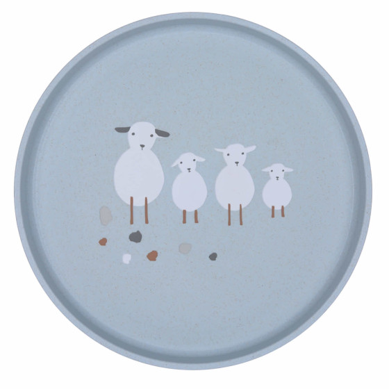 Assiette - Tiny Farmer Sheep & Goose - Bleu