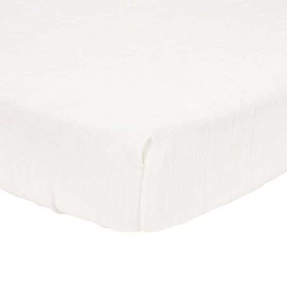 Drap-housse mousseline berceau 40 x 80 cm Soft White - Little Dutch Drap-housse mousseline berceau 40 x 80 cm Soft White - Little Dutch