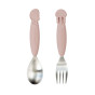 Cuillière et fourchette YummyPlus - Sea friends - Rose