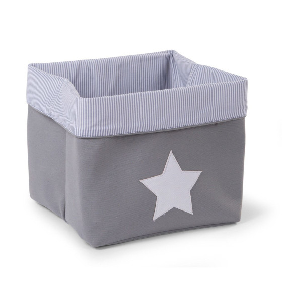 Childhome - Canvas Panier - 32x32x29 cm - Grey Stripes