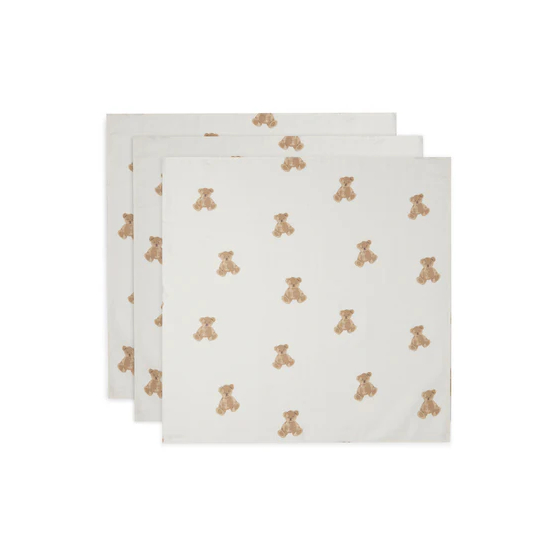 Jollein - Cloth Muslin - Teddy Bear - 70x70cm - lot de 3