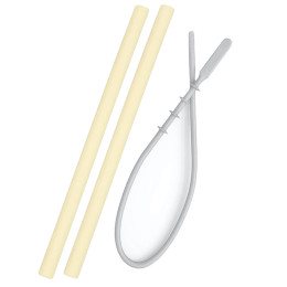 Set de 2 pailles et brosse - Yellow