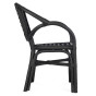 Chaise en rotin Ayo - Noir