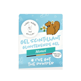 Gel scintillant en poudre à diluer au monoï 20 g - Wash Wash Cousin