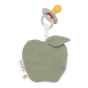 Doudou attache-sucette mousseline Pomme Olive