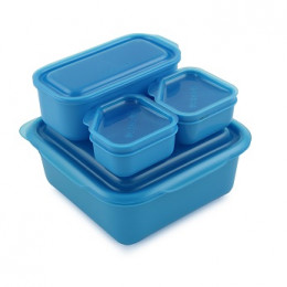 Boîtes alimentaires Portions On The Go 4 récipients avec couvercles