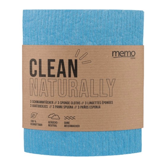 Éponges essuie-tout biodégradables lot de 3 - Memo Éponges essuie-tout biodégradables lot de 3 - Memo