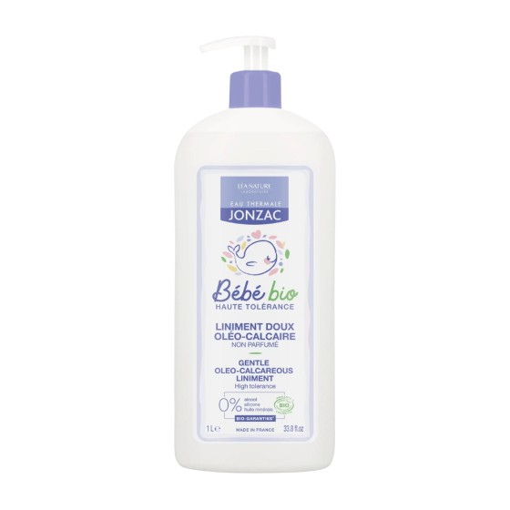 Liniment BIO doux oleo-calcaire sans sels d'aluminium BIO Bébé 1 L - Jonzac Liniment BIO doux oleo-calcaire sans sels d'aluminium BIO Bébé 1 L - Jonzac