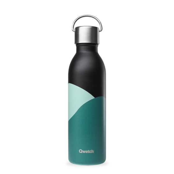 Bouteille isotherme ACTIVE Horizon Noir 600ml - Qwetch