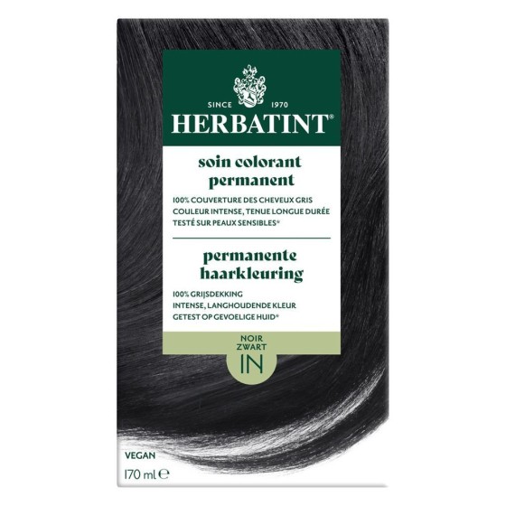 Soin colorant végétal 1N noir - Herbatint Soin colorant végétal 1N noir - Herbatint