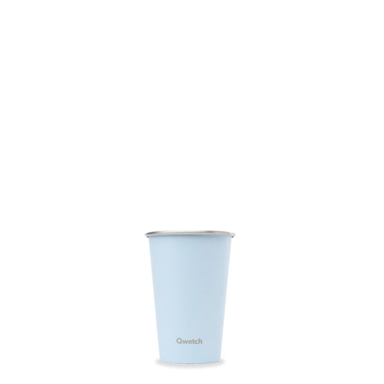 Gobelet inox réutilisable pastel bleu 470ml Qwetch