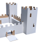Château en carton Blanc - Paperpod