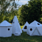 Tipi en carton Blanc - Paperpod