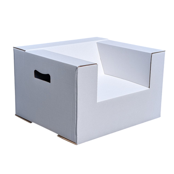 Fauteuil en carton Blanc 2 pièces - Paperpod Fauteuil en carton Blanc 2 pièces - Paperpod