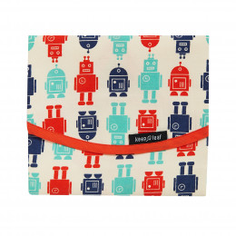 Pochette ronde pour goûters et sandwiches - Robots
