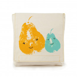 Snack pack: pochette alimentaire en coton BIO - motif Mama Love - lot de 2