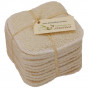 Kit Eco Belle en bois - 15 carrés démaquillants lavables  (Bambou, Coton BIO, Eucalyptus, Molleton de coton BIO)