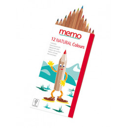 Crayons de couleur en bois - boite de 12