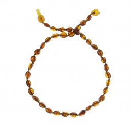 Collier d'ambre pour enfant avec clip de sécurité - style "olives"