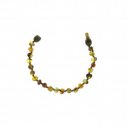 Bracelet d'ambre enfant " billes " avec clip de sécurité
