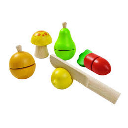 Fruits et légumes en bois à couper - à partir de 18 mois