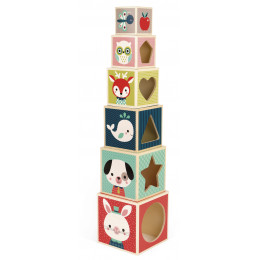 Pyramide 6 cubes 'Baby Forest' - à partir de 1 an