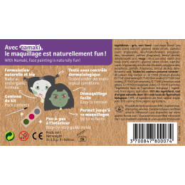 Kit de maquillage Bio 3 couleurs Sorcière et Zombie **