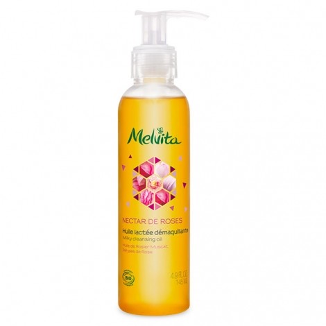 Huile lactée démaquillante Bio "Nectar de Roses" 145 ml Huile lactée démaquillante Bio "Nectar de Roses" 145 ml